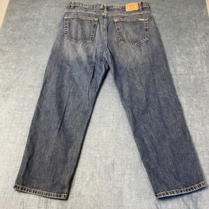 Levi Strauss Signature Jeans Men's 40x30 Blue Denim Cotton Loose Relaxed Fit